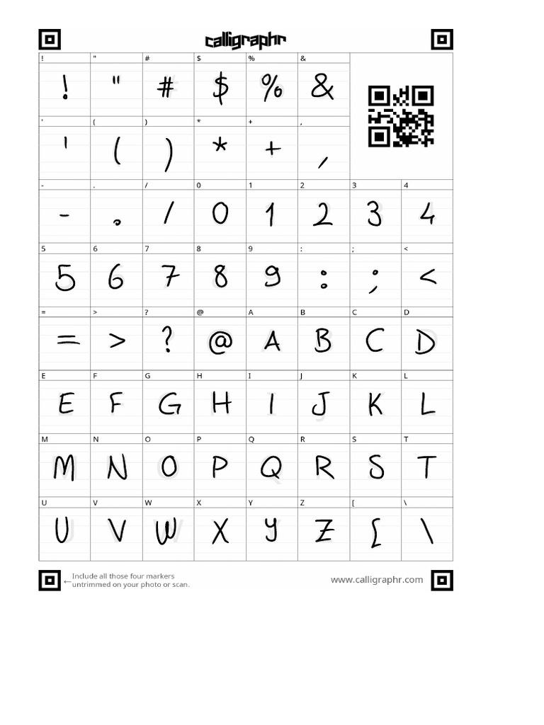 Calligraphr Template | PDF