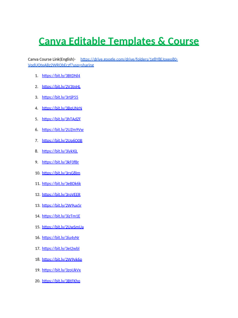 Canva Editable Templates Pdf