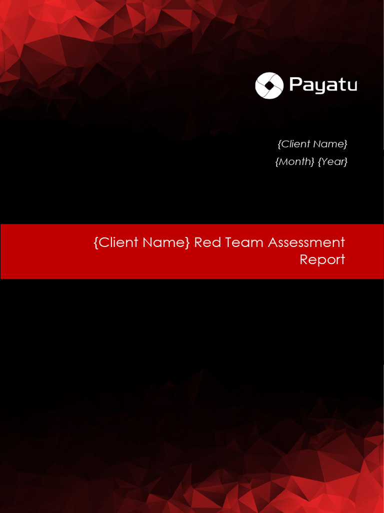 Red Team Assessment Report Overview | PDF | Security | Computer Security
