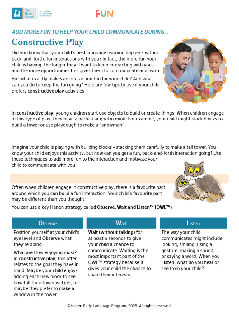 Hanen FUNdamentals Handout2 | PDF | Communication | Behavioural Sciences