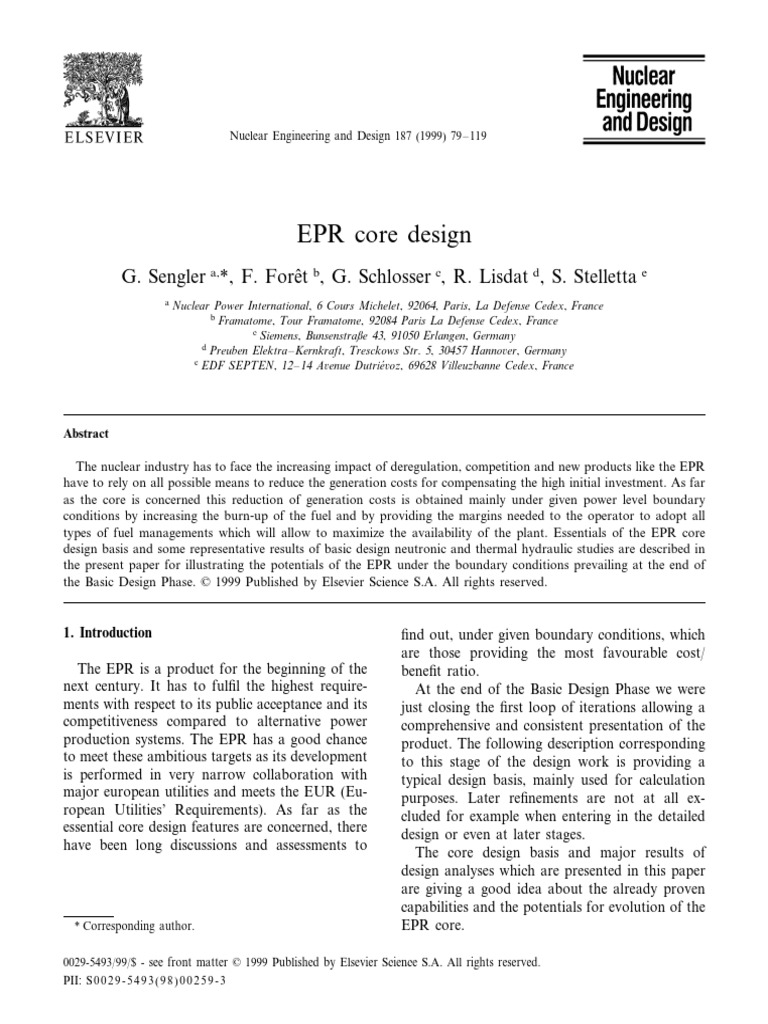 EPR Core Design Overview | PDF | Nuclear Fuel | Nuclear Reactor
