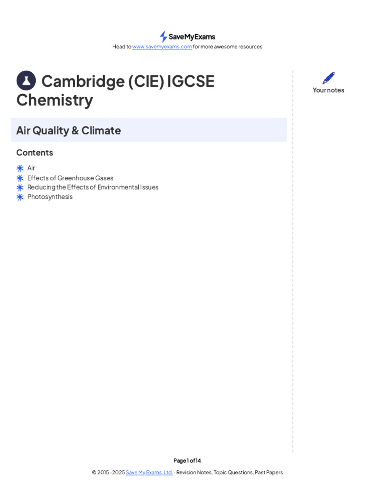 Air Quality and Combustion Effects | PDF | Greenhouse Effect | Climate ...