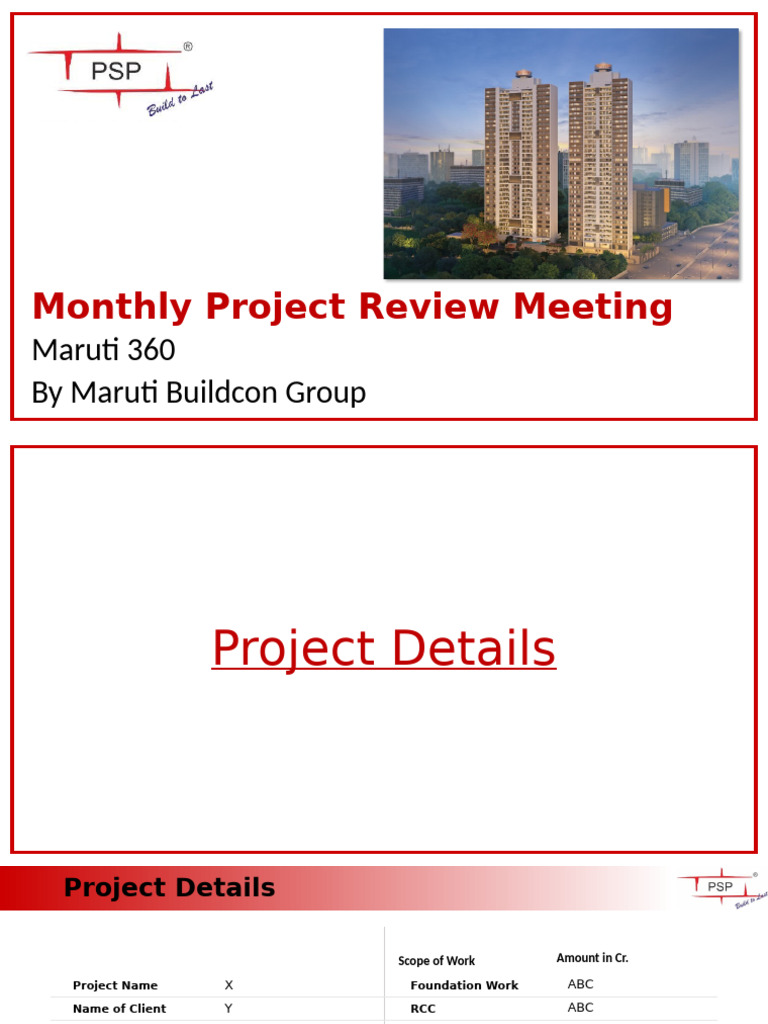 Maruti 360 Project Review Meeting | PDF
