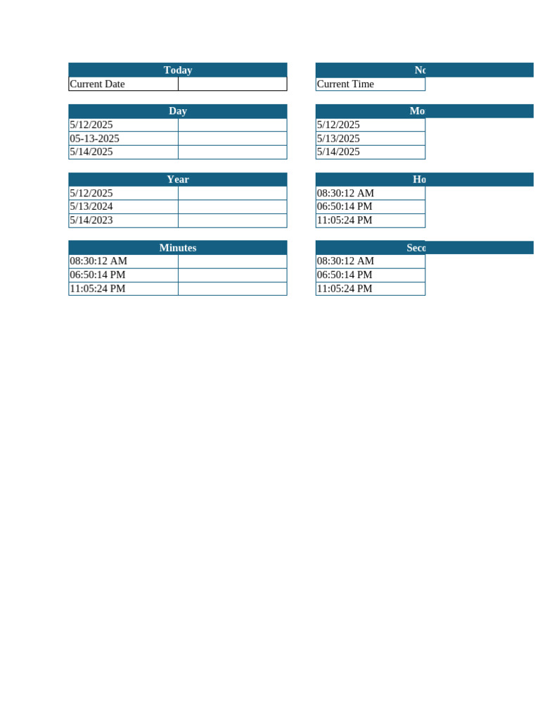 Date and Time Records Overview | PDF