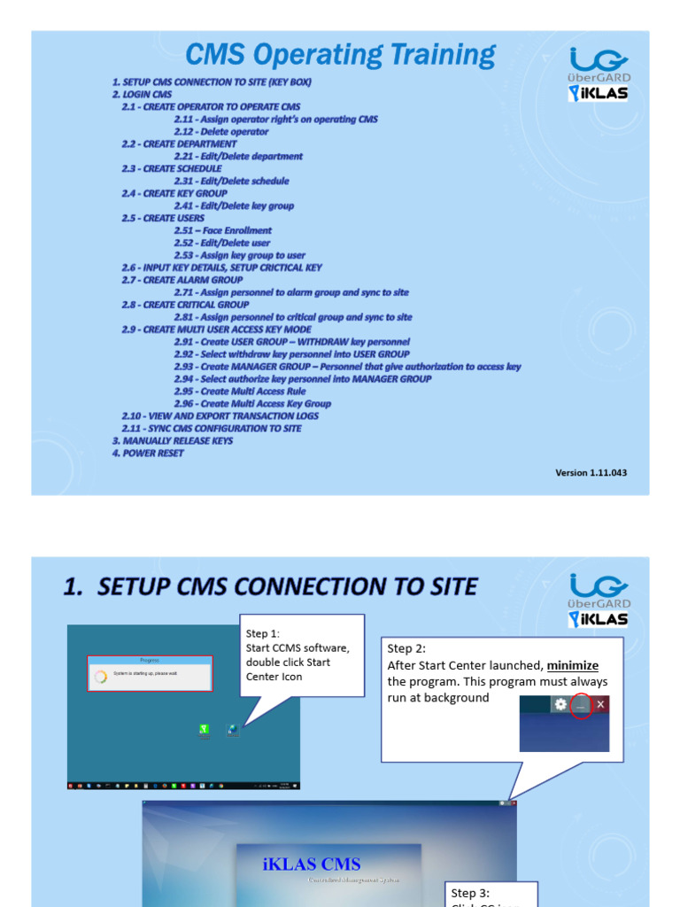 Cms App and Kms Basic Operations Ver 1.11.043 | PDF | Software | Computing
