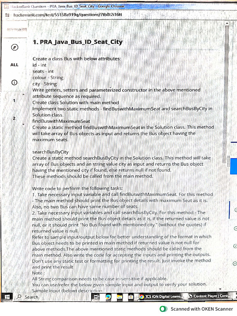 FA2 Practice Bus Problem | PDF