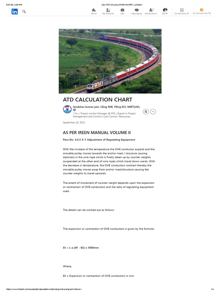 ATD X-Y Adjustment Calculation Chart | PDF