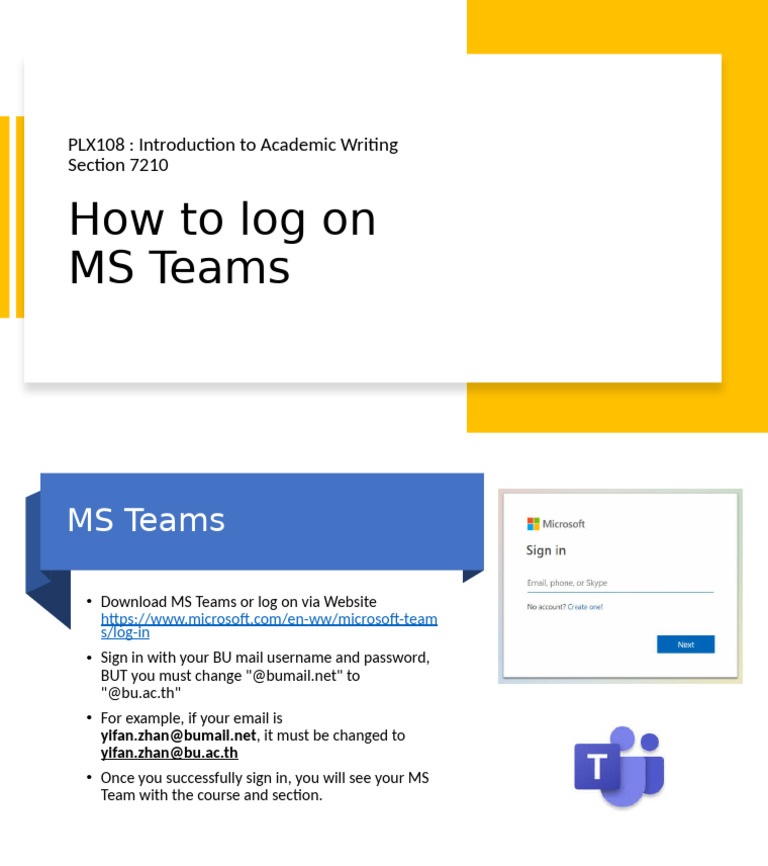 How To Log On - MS Teams | PDF