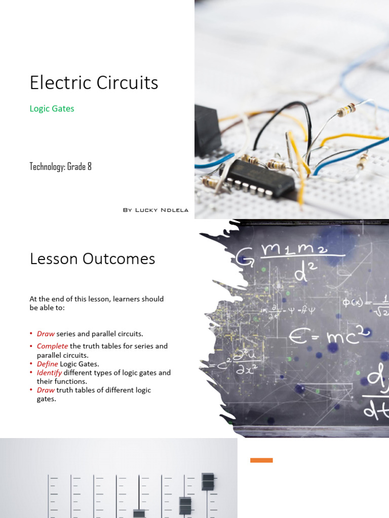 Grade 8 Electric Circuits & Logic Gates | PDF | Logic Gate | Electricity