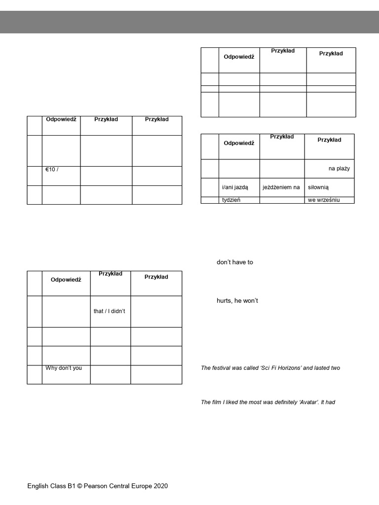 B1 Units 4-6 Test Answer Key | PDF | Theatre | Performing Arts
