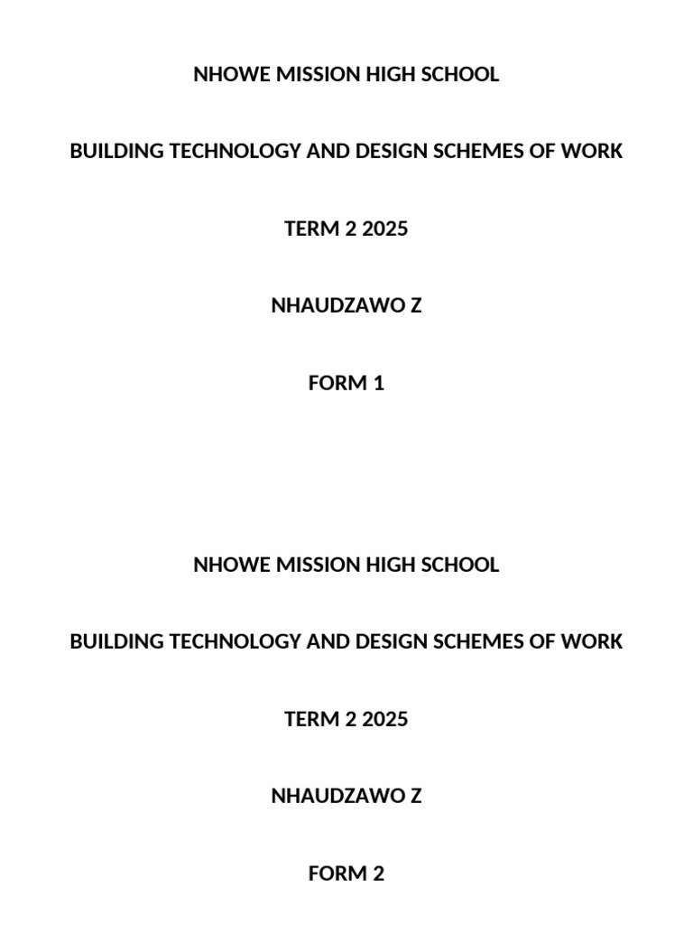 NHOWE High School Building Tech Plans | PDF