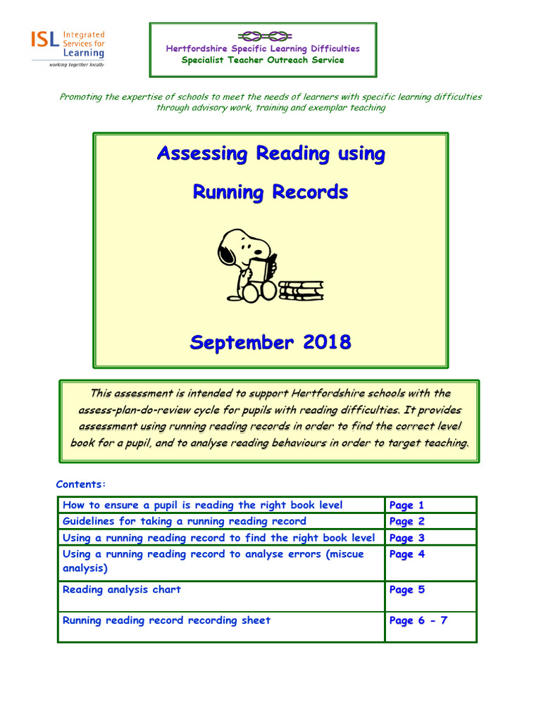 Reading Level Assessment for Learners | PDF | Learning Disability ...