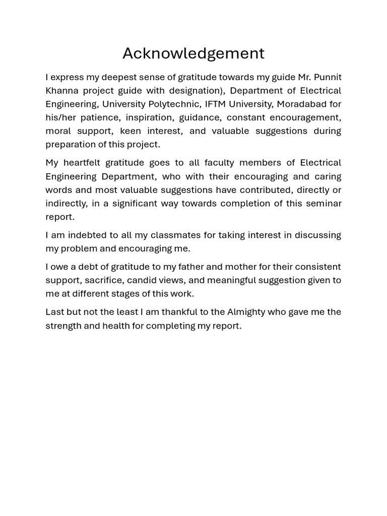 Acknowledgement | PDF