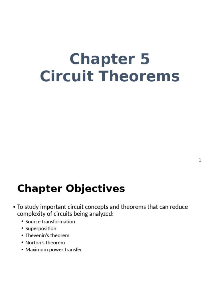 Circuit Theorems and Analysis Techniques | PDF