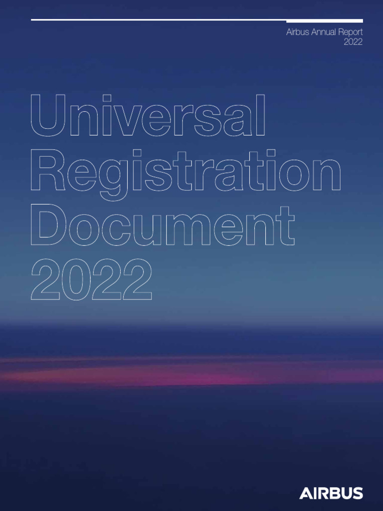 Airbus 2022 Universal Registration Document | PDF | Hedge (Finance ...