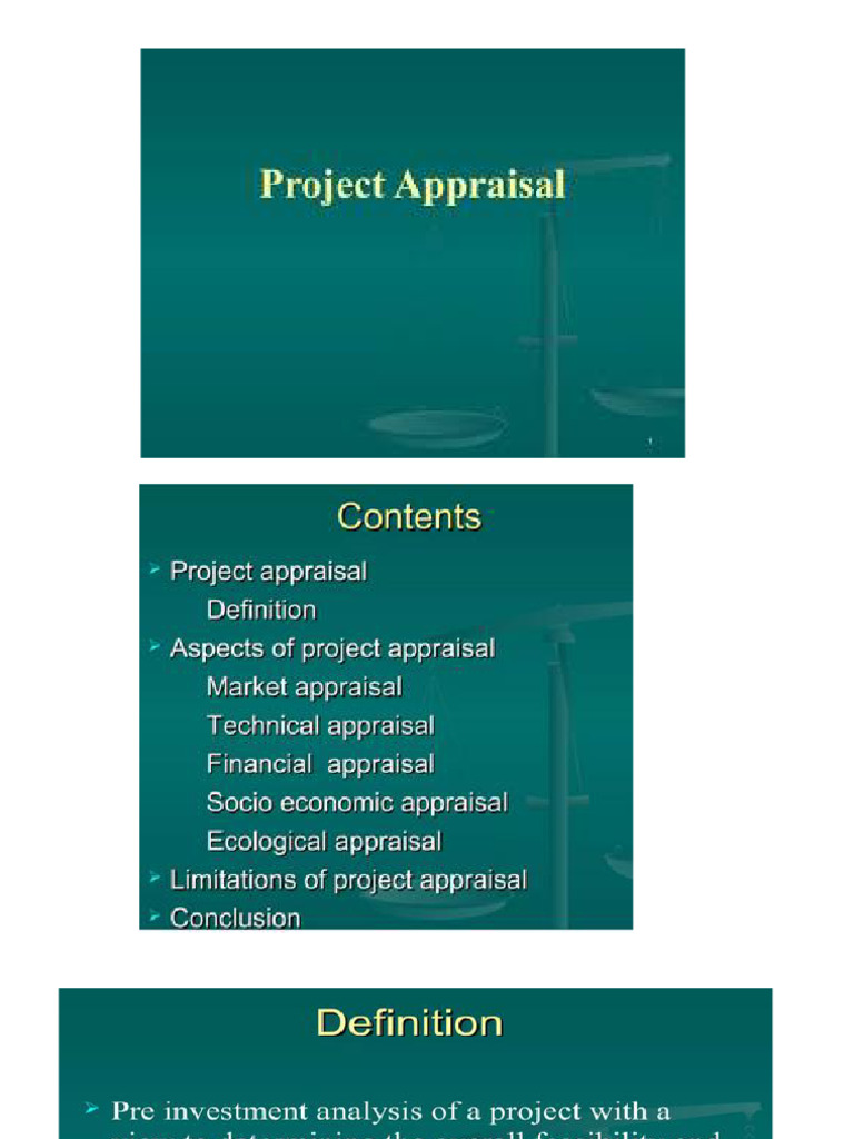 Project Appraisal | PDF