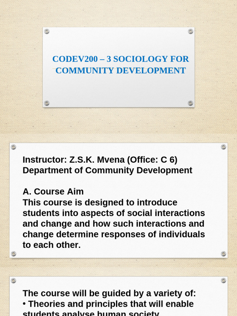 Sociology For Community Development | PDF | Sociology | Science