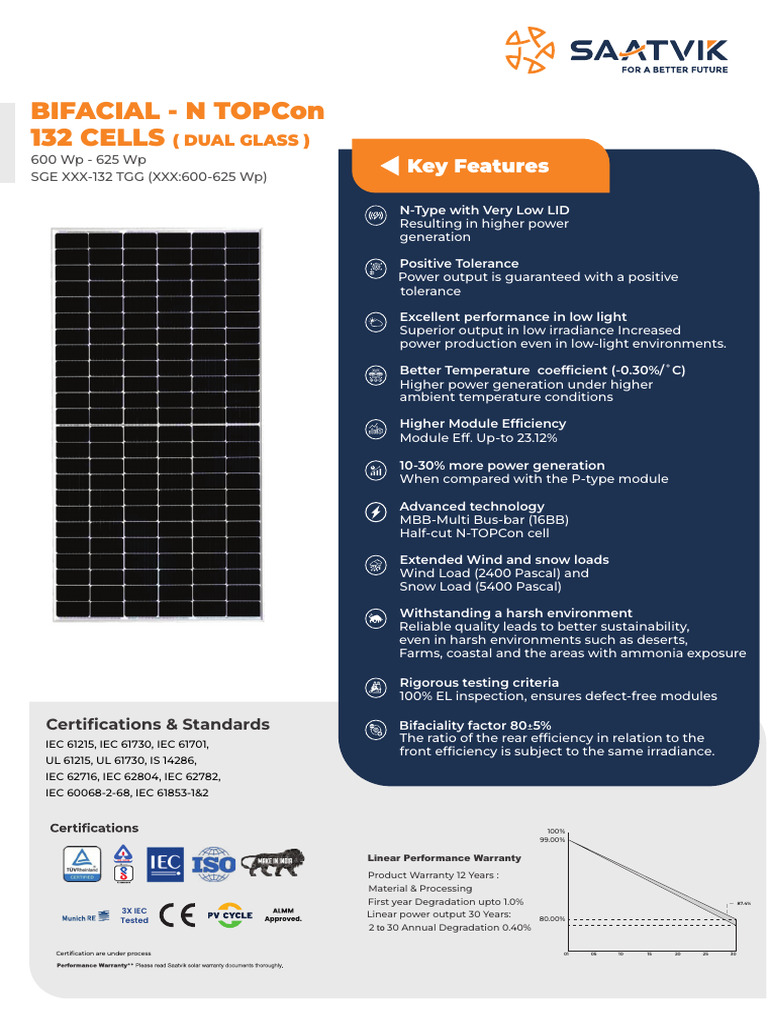 G12R N-TOPCon Solar Panel Overview | PDF | Solar Panel | Electrical ...
