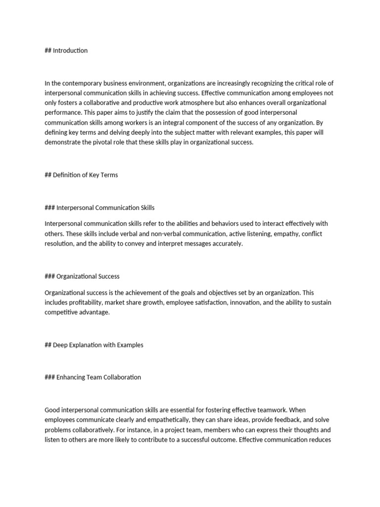 Interpersonal Communication for Success | PDF | Communication ...
