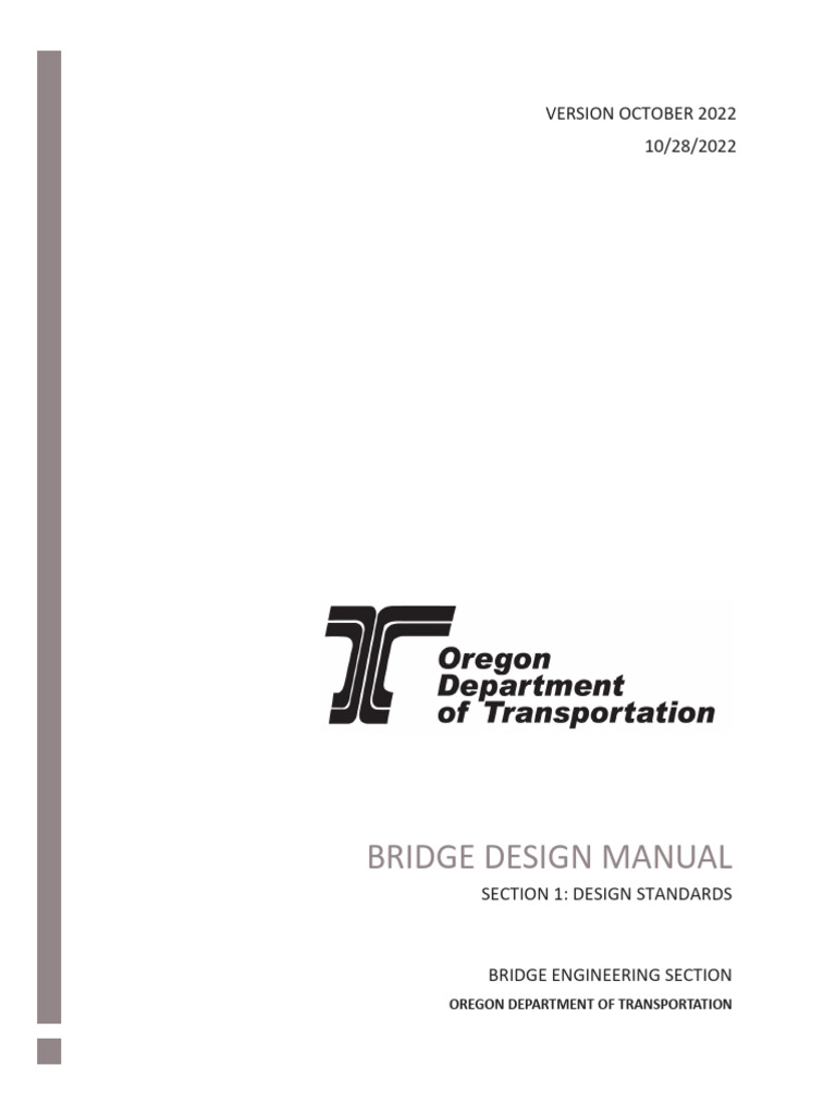 Oregon Bridge Design Standards Guide | PDF | Deep Foundation | Bridge