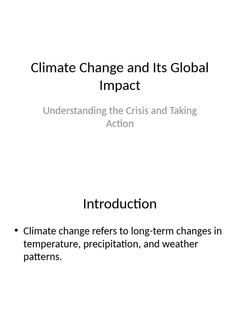 Climate Change Impact | PDF