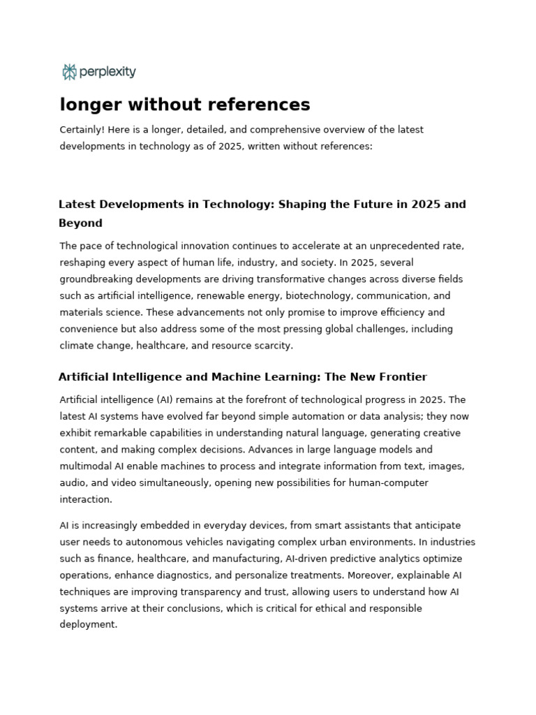 Longer Without References | PDF | Artificial Intelligence ...
