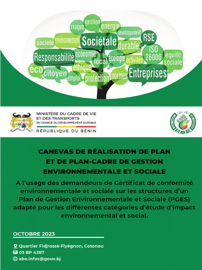 Guide sur les Plans de gestion environnementale | PDF | Environnement ...