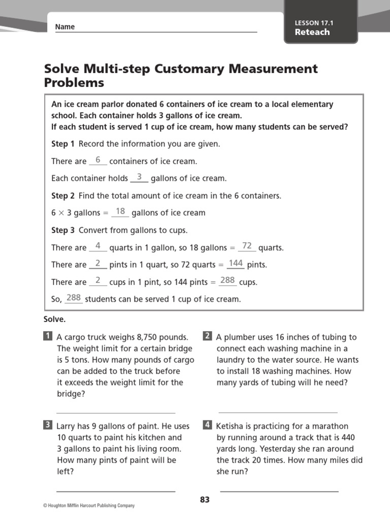 Multi-step Measurement Problem Solving | PDF