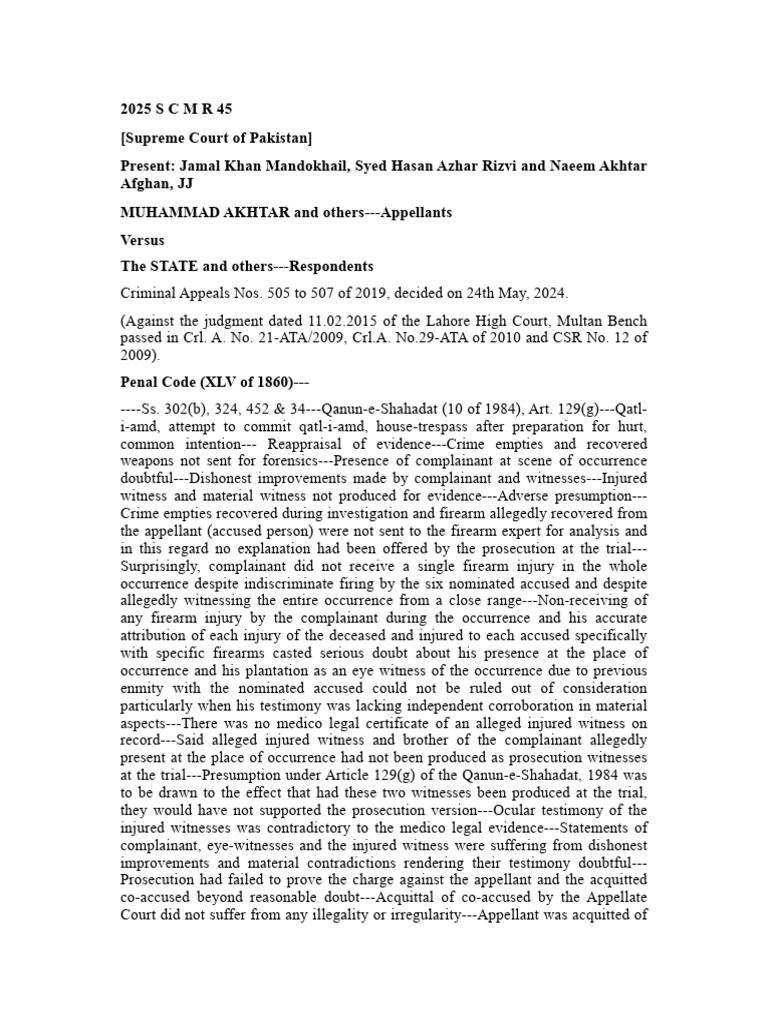 Supreme Court Ruling on Criminal Appeals | PDF | Acquittal | Reasonable ...