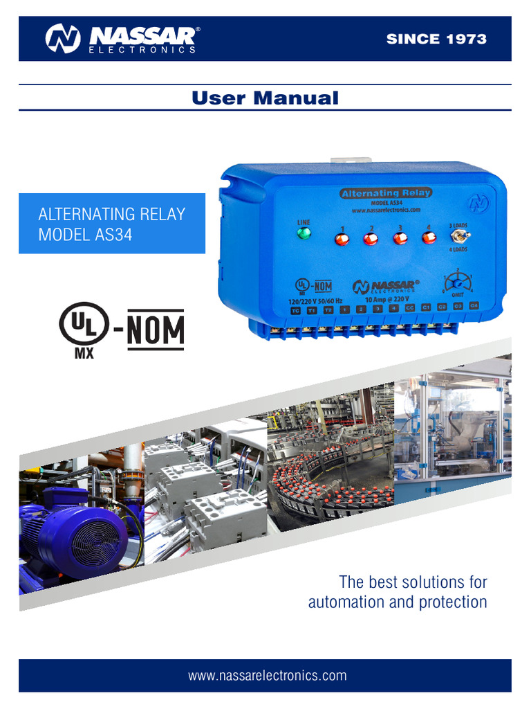 AS34 Alternating Relay User Manual | PDF | Relay | Damages