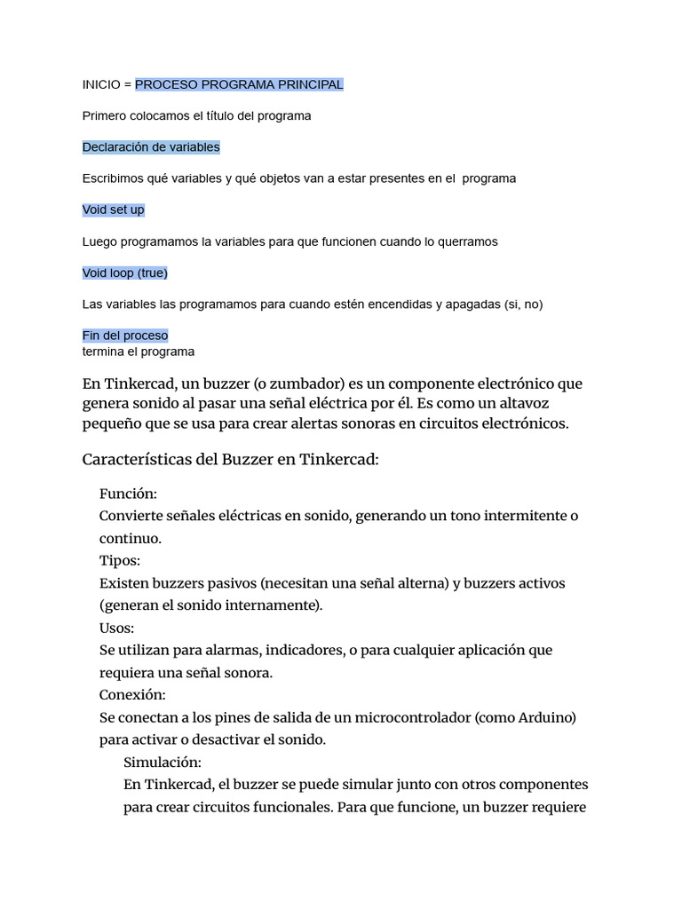 Estructura Arduino | PDF | Arduino | Sonido