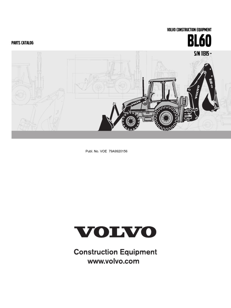 Manual Taller Retrocargadora Volvo Modelos Bl60 