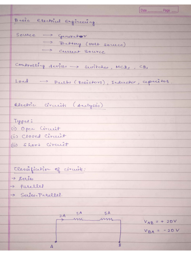 Chapter - 1 Basics and DC Circuits | PDF