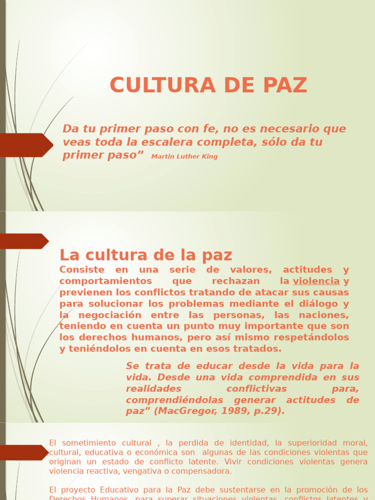 Promoviendo la Cultura de Paz y Noviolencia | PDF | Paz | Derechos humanos