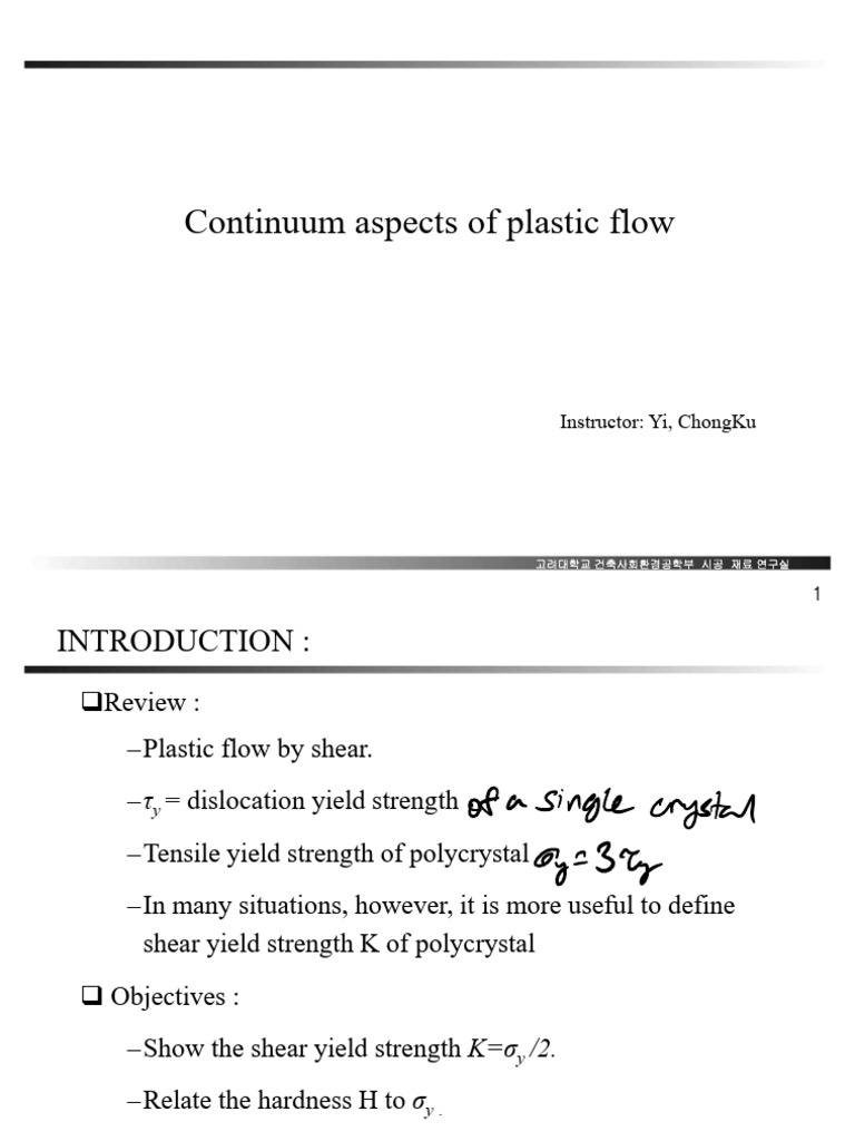 Ch.11 - Contimuum Aspects of Plastic Flow | PDF | Yield (Engineering ...
