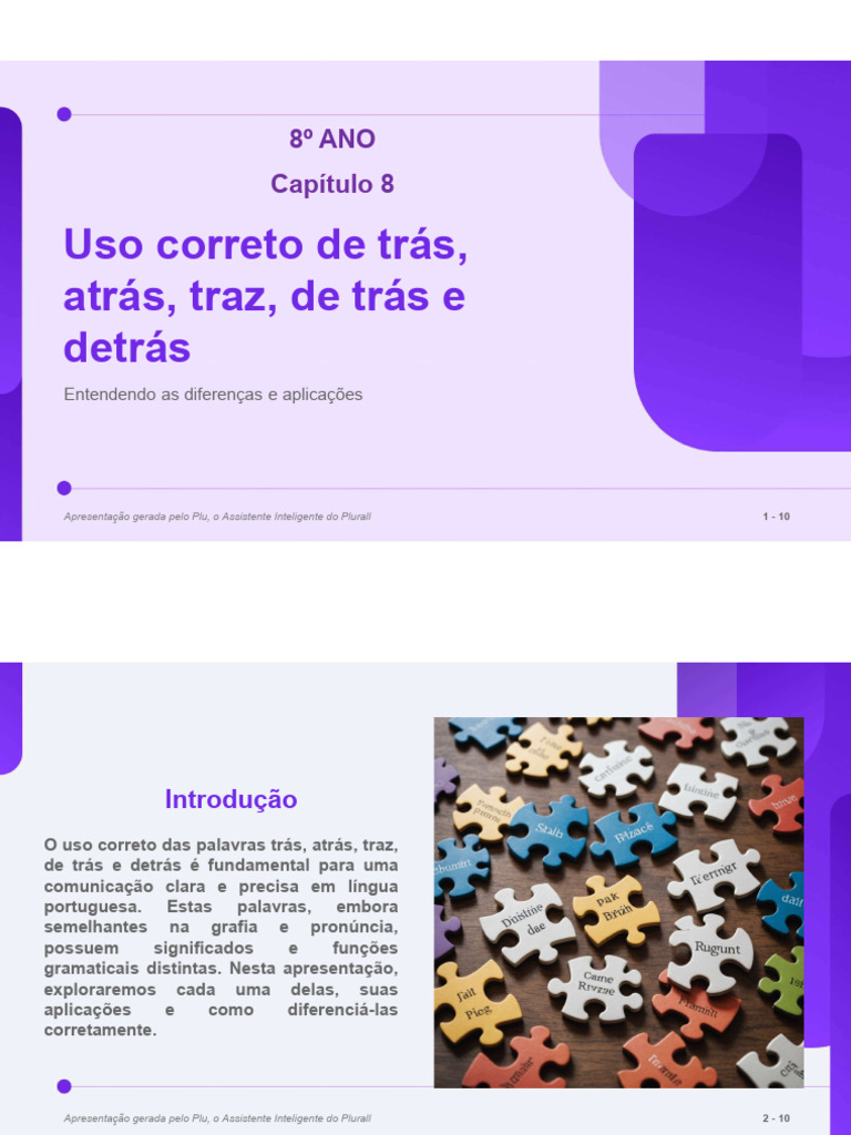 Uso Correto de Trás, Atrás e Traz | PDF | Palavra | Famílias linguísticas