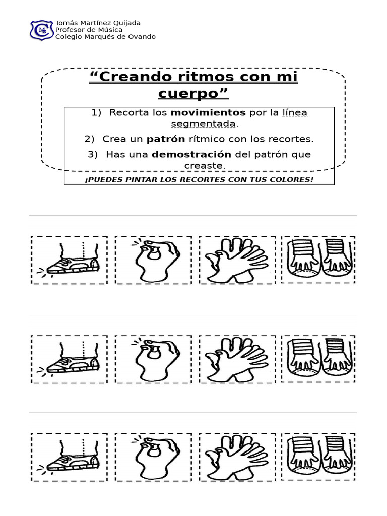 1° - Creando Ritmos A Partir de Movimientos | PDF