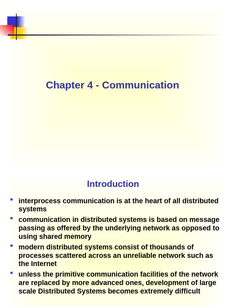 Communication Models in Distributed Systems | PDF | Internet Protocol ...