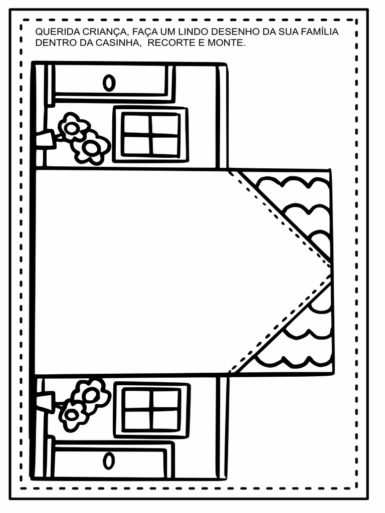 Atividade Casinha Montar para Colorir | PDF