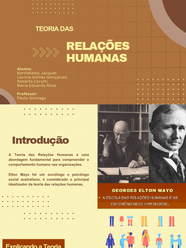 Teoria das Relações Humanas de Elton Mayo | PDF