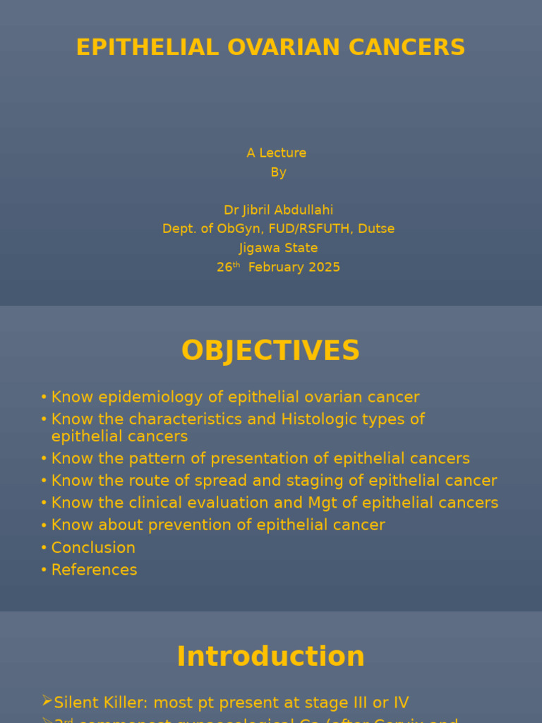 Epithelial Ovarian Cancers | PDF | Ovarian Cancer | Peritoneum