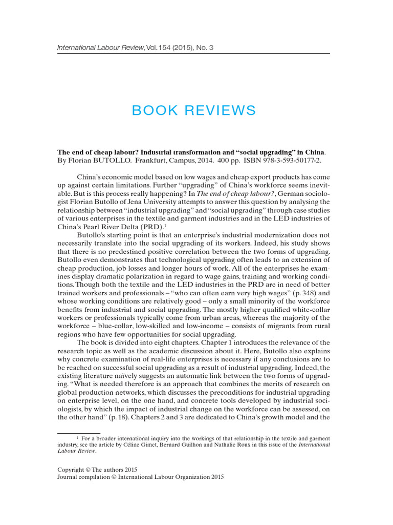 Book Reviews: International Labour Review | PDF | Economic Inequality ...
