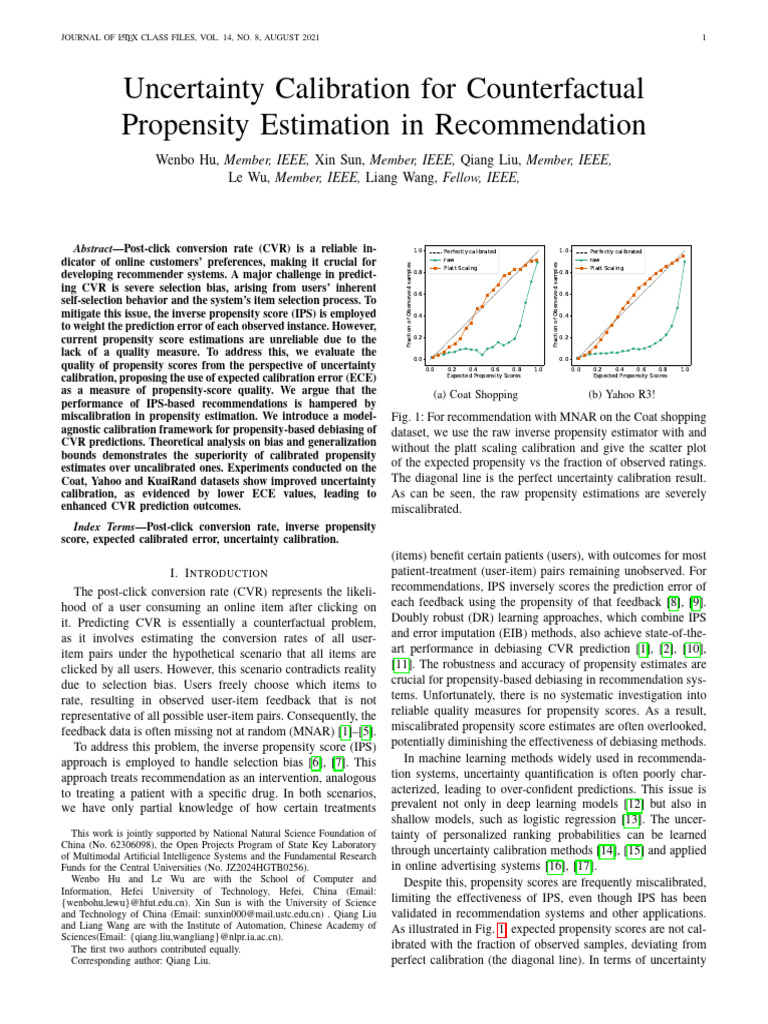 Uncertainty Calibration For Counterfactual Propensity Estimation in ...