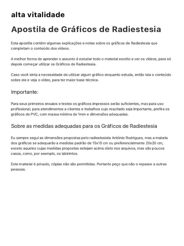 Gráficos de Radiestesia e Alta Vitalidade | PDF | Tempo | Papel
