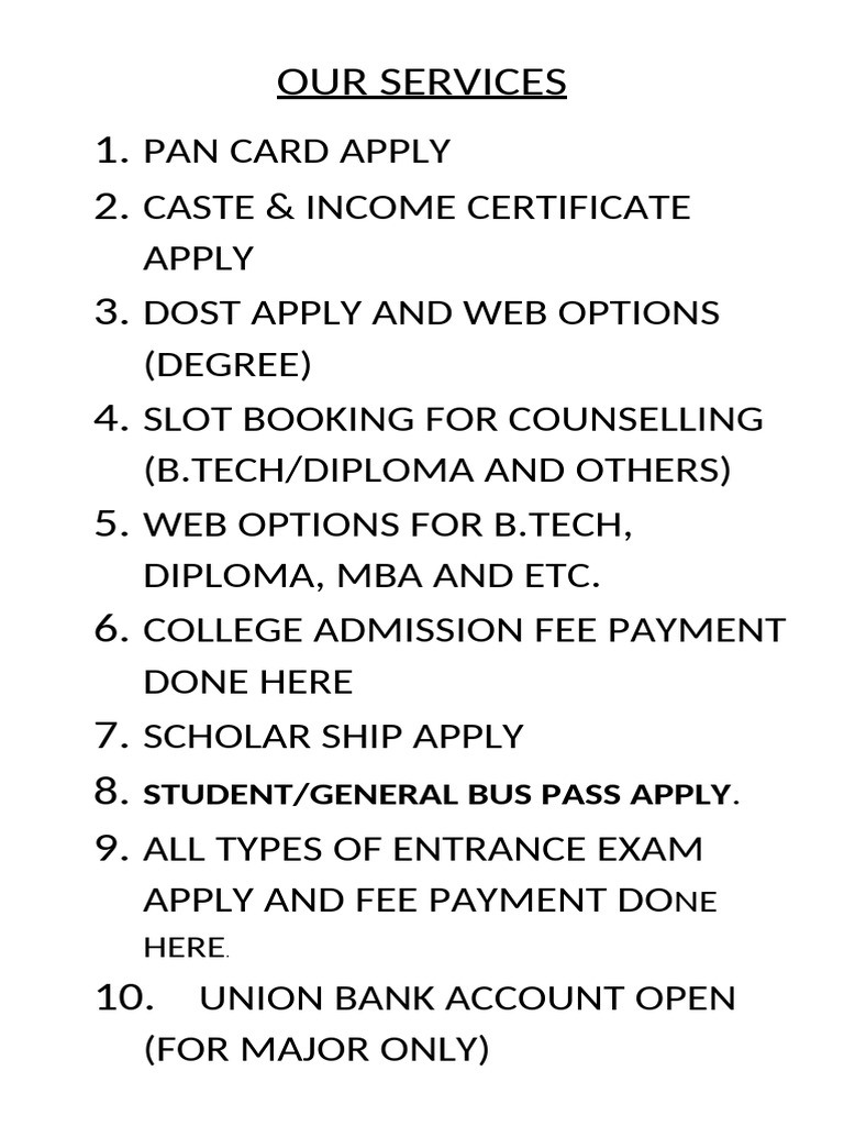 Our Services | PDF