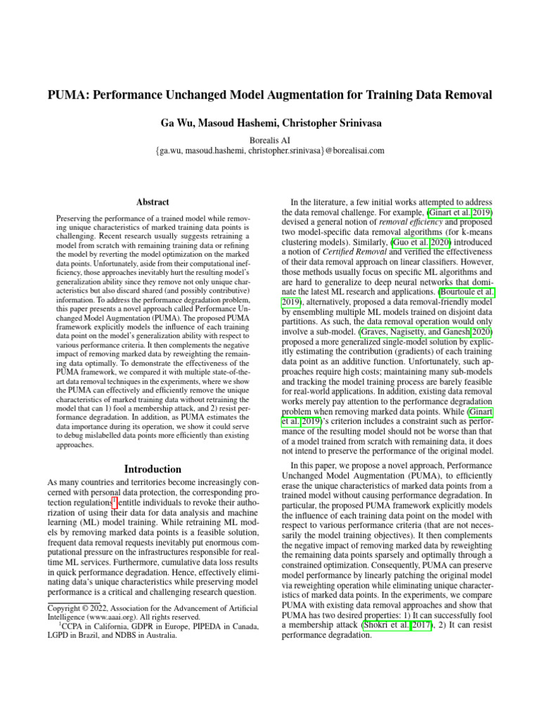 PUMA: Efficient Data Removal in ML | PDF | Machine Learning ...