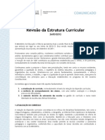 Revisão da Estrutura Curricular