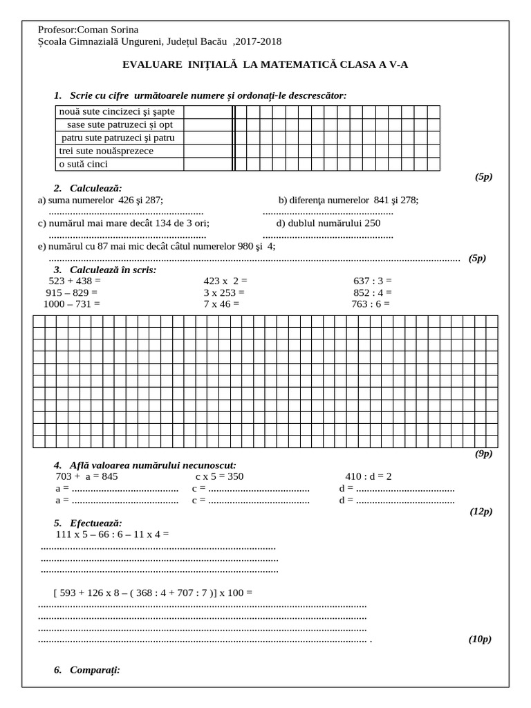 10 Test Initial 5 | PDF