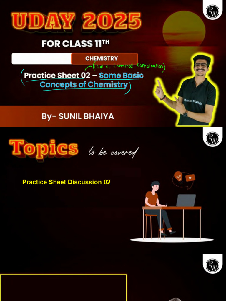 Some Basic Concepts of Chemistry Practice Sheet Discussion | PDF