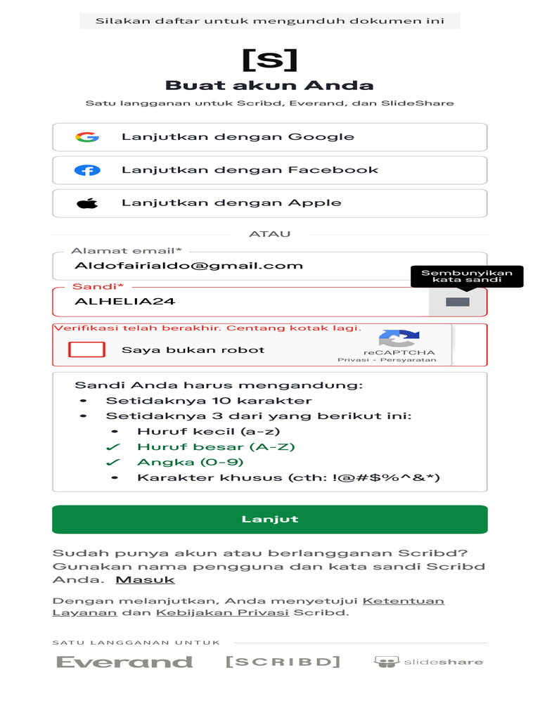 Langganan Scribd dan Cara Daftar | PDF